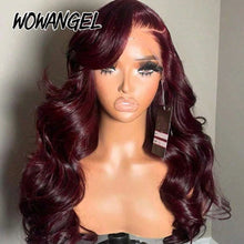 Load image into Gallery viewer, Dark Burgundy Body Wave Glueless Brazilian 13X6 HD Lace Frontal Wig