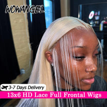 Load image into Gallery viewer, Platinum Blonde Straight Brazilian 13X6 HD Lace Frontal Wig