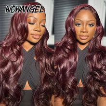 Load image into Gallery viewer, Dark Burgundy Body Wave Glueless Brazilian 13X6 HD Lace Frontal Wig