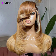 Load image into Gallery viewer, Ombre Blonde Body Wave Glueless 4X4 Closure 13X4 HD Lace Frontal Wigs