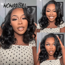 Load image into Gallery viewer, Natural Black BOB Body Wave Glueless Brazilian 13X6 HD Lace Frontal Wig