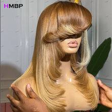 Load image into Gallery viewer, Ombre Blonde Body Wave Glueless 4X4 Closure 13X4 HD Lace Frontal Wigs