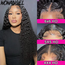 Load image into Gallery viewer, Black Water Wave Glueless 4X4 5X5 6X6 HD Lace Closure Wigs