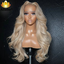 Load image into Gallery viewer, Champagne Blonde Body Wave 5X5 Closure 13X4 13X6 Lace Frontal Wigs