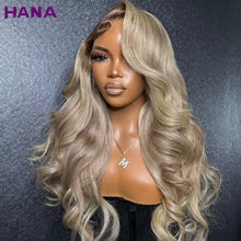 Load image into Gallery viewer, Ash Blonde w/ Dark Roots Brazilian 13X6 Lace Frontal Wig
