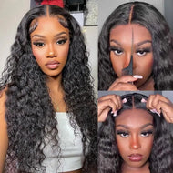 Black Loose Deep Wave Glueless 6X4 Brazilian Lace Closure Wig