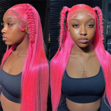 Load image into Gallery viewer, Green /Purple /Pink Brazilian 13X6 Lace Frontal Wigs
