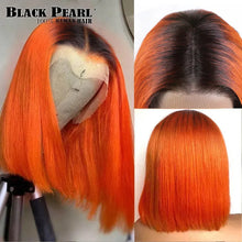 Load image into Gallery viewer, Orange /Ombre Orange Glueless 13X5 Bob Lace Frontal Wigs
