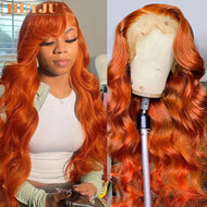 Orange /Ginger Loose Wave Brazilian 13X6 Lace Frontal Wig