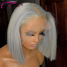 Load image into Gallery viewer, Blonde /Silver /Purple /Burgundy /Mint Green 13X4 Bob Lace Frontal Wigs
