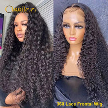 Load image into Gallery viewer, Black Curly Brazilian 13X6 Lace Frontal 360 Full Wigs
