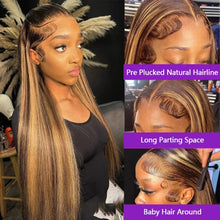 Load image into Gallery viewer, Brown /Blonde w/Highlights 13X6 Lace Frontal Wig
