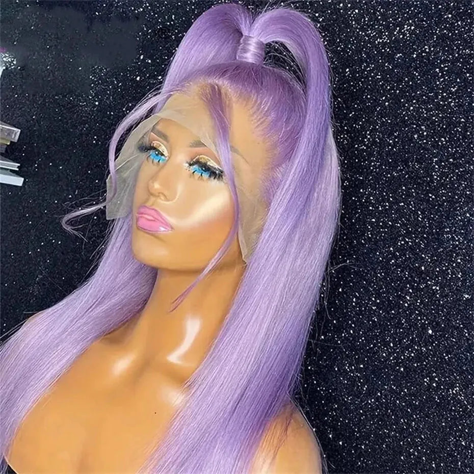 Purple Lavender Brazilian 13X6 Lace Frontal Wig