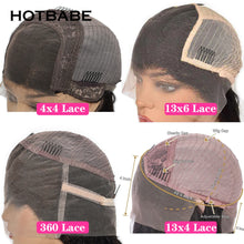 Load image into Gallery viewer, Black Bone Straight Brazilian 360 13X6 HD Lace Frontal Wigs
