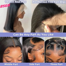 Load image into Gallery viewer, Black Bob 13X4 Glueless HD Lace Frontal Wig
