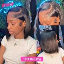 Load image into Gallery viewer, Black Bob 13X4 Glueless HD Lace Frontal Wig
