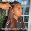 Chocolate Brown Glueless Brazilian 5X5 Closure 13X4 13X6 Frontal HD Lace Wigs