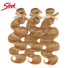Load image into Gallery viewer, Honey Blonde Body Wave Brazilian Bundle Extensions 1pc 3pc 4pc
