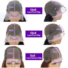 Load image into Gallery viewer, Black w/ Pink &amp; Blue Highlights Body Wave Glueless 13X6 Lace Frontal Wig
