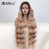 Ombre Blonde Water Wave Synthetic 13X4 Lace Frontal Wig