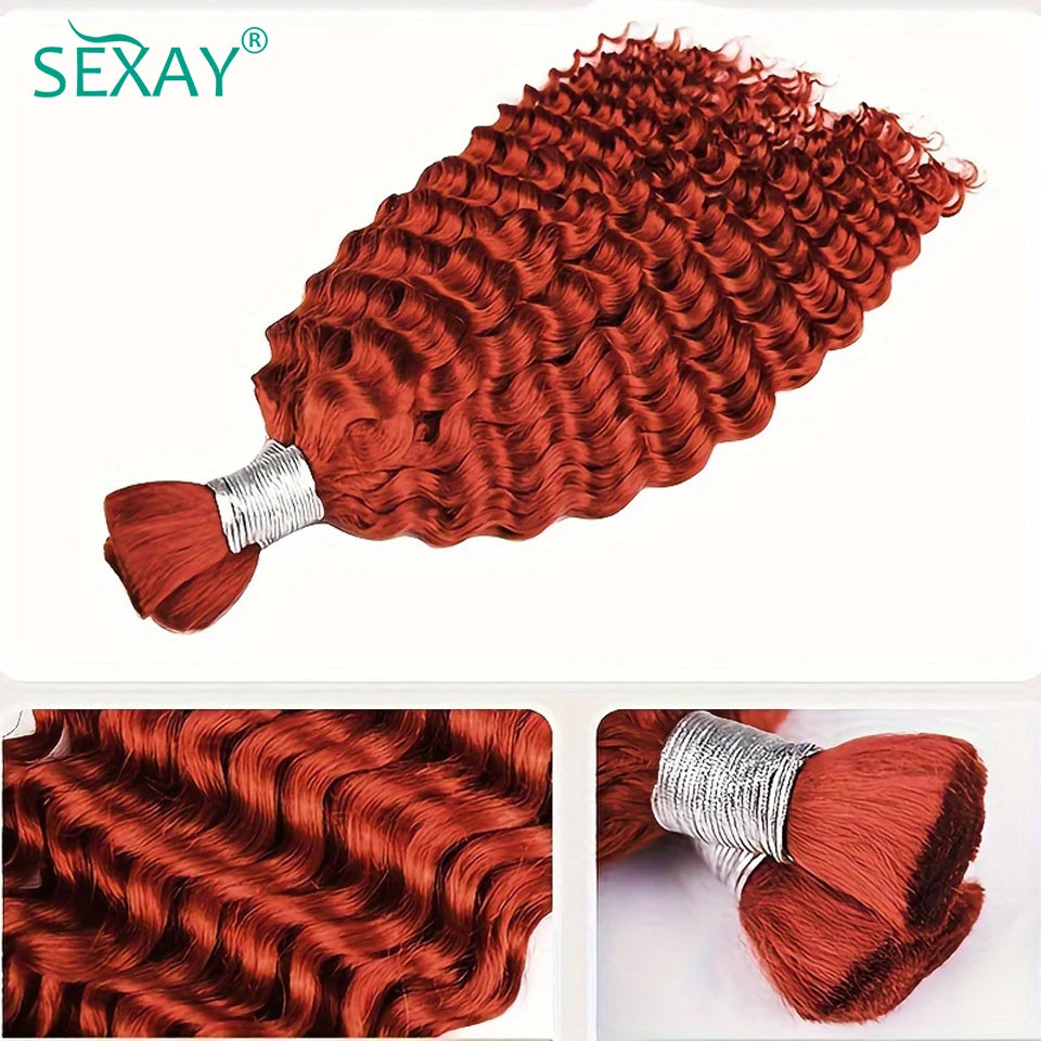Ginger  Brazilian Deep Wave Hair Bundle Extensions 1pc