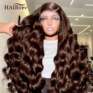 Chocolate Brown Body Wave Brazilian 13X6 HD Lace Frontal Wig