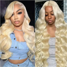 Load image into Gallery viewer, Blonde Body Wave Brazilian 13X6 HD Lace Frontal Wig
