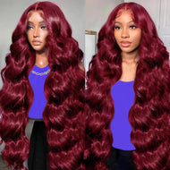 Burgundy Body Wave Brazilian 13X6 Lace Frontal Wig