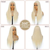 Platinum Blonde Straight Glueless Synthetic 13X6 HD Lace Frontal Wig
