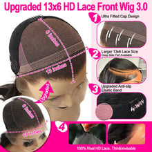 Load image into Gallery viewer, Ash Blonde Ombre Bob Brazilian 13X6 HD Lace Frontal Wig
