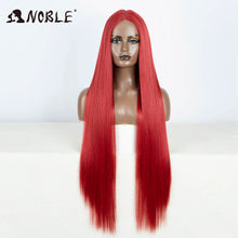 Load image into Gallery viewer, Red Straight Synthetic 13X4 Lace Frontal Wig
