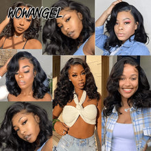 Load image into Gallery viewer, Natural Black BOB Body Wave Glueless Brazilian 13X6 HD Lace Frontal Wig
