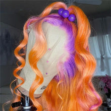 Load image into Gallery viewer, Purple, Orange, Blonde, Pink, Green Body Wave Brazilian 13X4 Lace Frontal Wig
