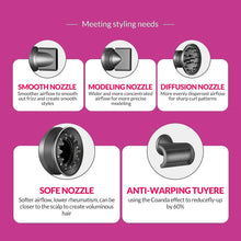 Load image into Gallery viewer, Professional Hair Dryer w/ 6 Attachments

