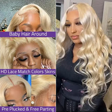 Load image into Gallery viewer, Blonde Body Wave Brazilian 13X6 HD Lace Frontal Wig
