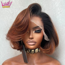 Load image into Gallery viewer, Ombre Brown BOB Body Wave Brazilian 13X4 Lace Frontal Wig
