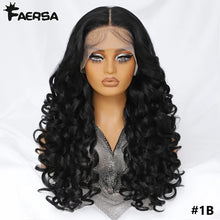 Load image into Gallery viewer, Jet Black Curly Glueless Synthetic 13X6 HD Lace Frontal Wig
