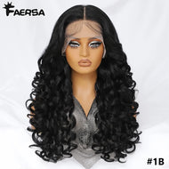 Jet Black Curly Glueless Synthetic 13X6 HD Lace Frontal Wig