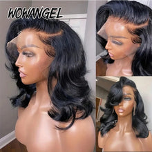 Load image into Gallery viewer, Natural Black BOB Body Wave Glueless Brazilian 13X6 HD Lace Frontal Wig
