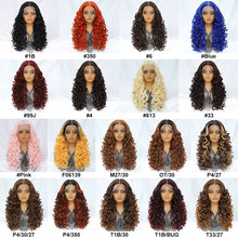 Load image into Gallery viewer, Dark Brown Curly Glueless Synthetic 13X6 HD Lace Frontal Wig
