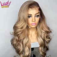 Ombre Blonde Body Wave Brazilian 5X5 Closure 13X6 Lace Frontal Wigs