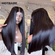 Load image into Gallery viewer, Black Bone Straight Brazilian 360 13X6 HD Lace Frontal Wigs
