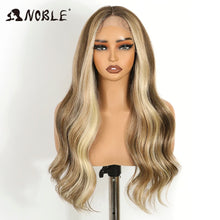 Load image into Gallery viewer, Platinum &amp; Ash Blonde Highlights Body Wave Synthetic 13X6 Lace Frontal Wig
