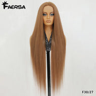 Light Brown Straight Glueless Synthetic 13X6 HD Lace Frontal Wig