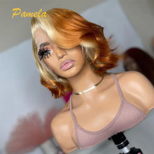 Load image into Gallery viewer, Ginger /Blonde Loose Wave Brazilian 13X4 Bob Lace Frontal Wig
