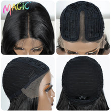 Load image into Gallery viewer, Black Body Wave Synthetic 13X4 Lace Frontal Wig
