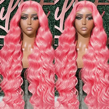 Load image into Gallery viewer, Bubble Gum Pink Body Wave Brazilian 13X6 HD Lace Frontal Wig

