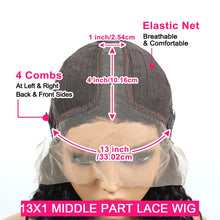 Load image into Gallery viewer, Black Straight Brazilian 13X4 HD Lace Frontal Wig w/ Baby Hair
