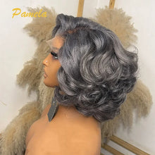 Load image into Gallery viewer, Grey BOB Loose Wave Brazilian 13X4 Lace Frontal Wig
