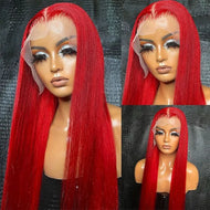 Red Bone Straight Brazilian 13X6 Lace Frontal Wig